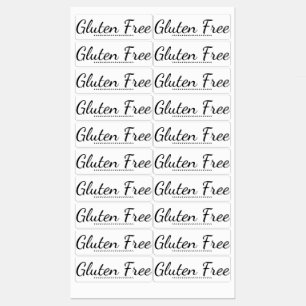Gluten Free Kitchen Labels   Label Sheets Avail