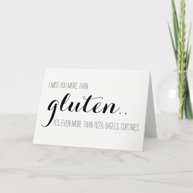 Gluten-Free Miss You Card (Front)