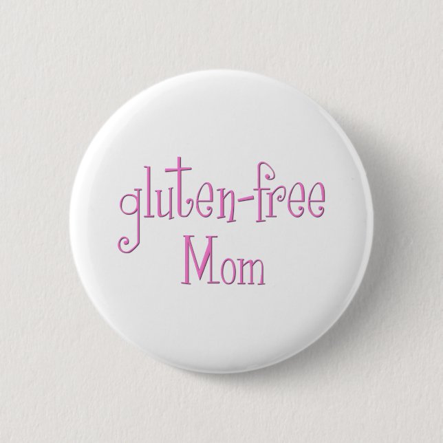 Gluten Free Mom 2 Inch Round Button (Front)