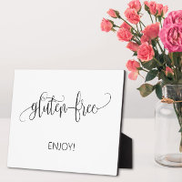 Gluten free sign Tabletop Plaque with Easel