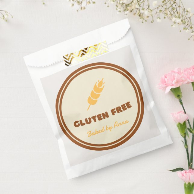 Gluten Free Simple Personalized  Favour Bag (Sealed)