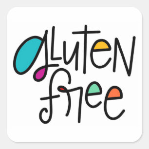 Gluten Free Square Sticker