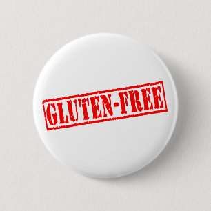Gluten free stamp 2 inch round button