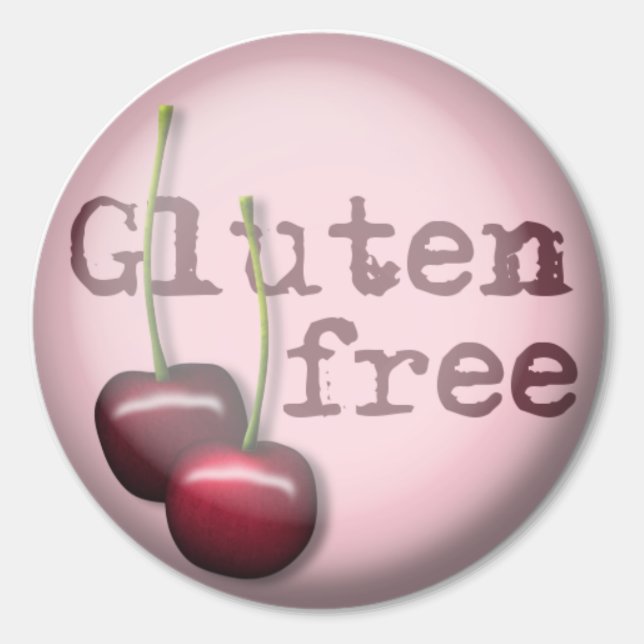 Gluten Free Stickers - Cherry (Front)