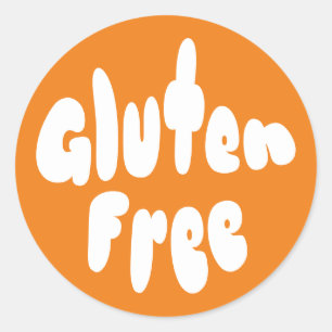 Gluten Free Text Classic Round Sticker