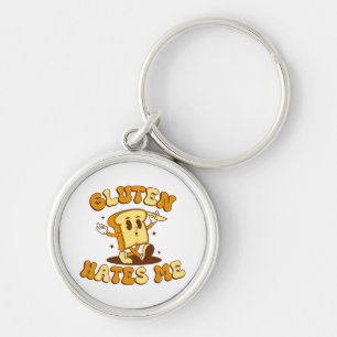 Gluten Hates Me Keychain