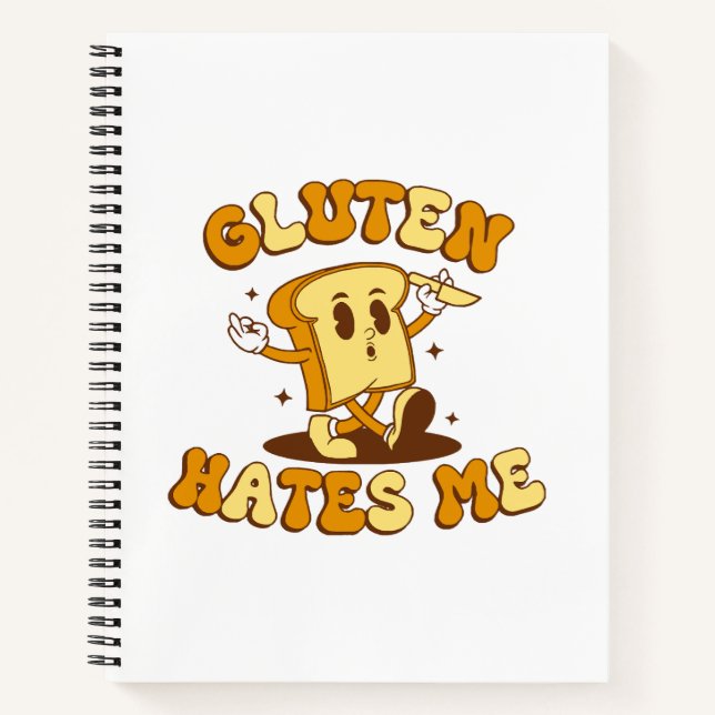Gluten Hates Me Notebook (Front)