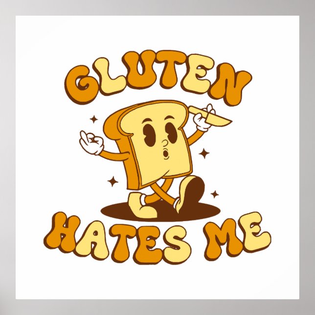 Gluten Hates Me Poster (Front)