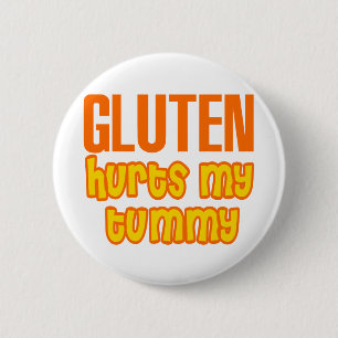 Gluten Hurts My Tummy 2 Inch Round Button