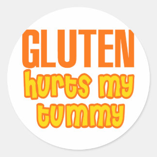 Gluten Hurts My Tummy Classic Round Sticker