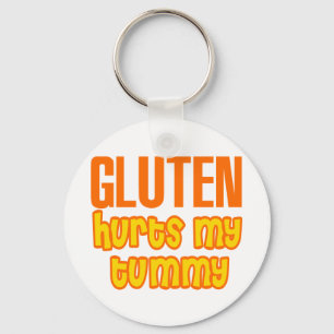 Gluten Hurts My Tummy Keychain