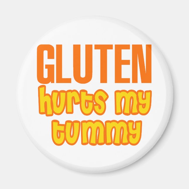 Gluten Hurts My Tummy Magnet (Front)
