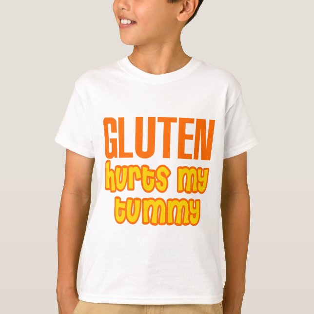Gluten Hurts My Tummy T-Shirt (Front)