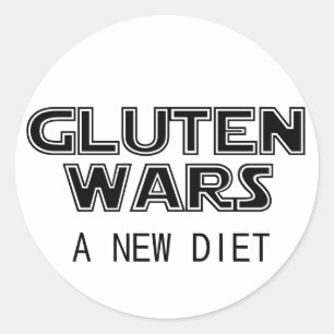 Gluten Wars: A New Diet Celiac Gluten Free Classic Round Sticker