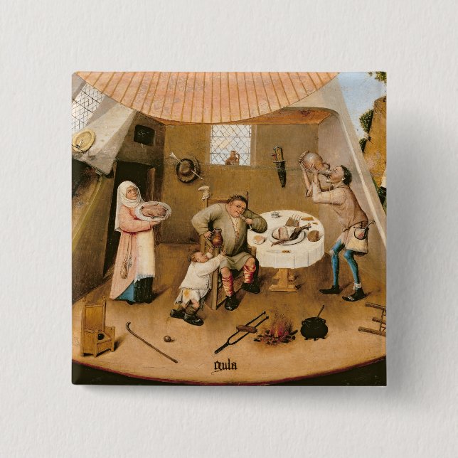 Gluttony 2 Inch Square Button (Front)