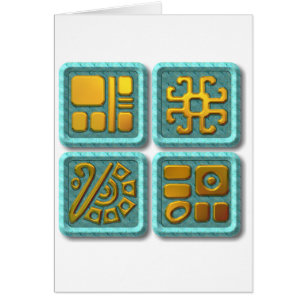 Glyphs-turquoise maya