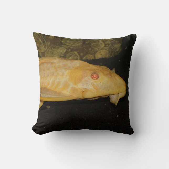 Glyptoperichthys gibbiceps throw pillow (Front)