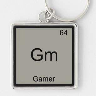 Gm - Gamer Funny Chemistry Element Symbol T-Shirt Keychain