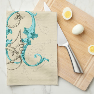 GM MG Monogram Kitchen Towel