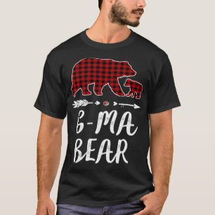 GMa Bear Christmas Pajama Red Plaid Buffalo Family T-Shirt