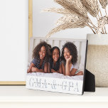 Gma & Gpa Grandparents Personalized Photo Plaque<br><div class="desc">Create a sweet gift for grandparents with this personalized photo plaque. "Gma & gpa" appears beneath your photo in chic grey lettering,  with your custom message and grandchildren's names overlaid.</div>