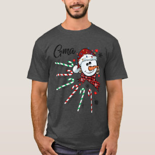 Gma Snowman Candy Cane Christmas Xmas Funny T-Shirt