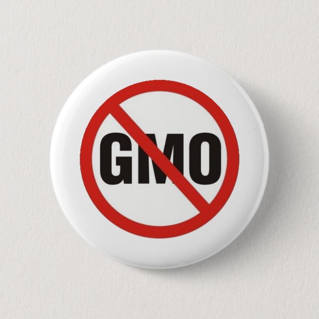 GMO Free 2 Inch Round Button (Front)