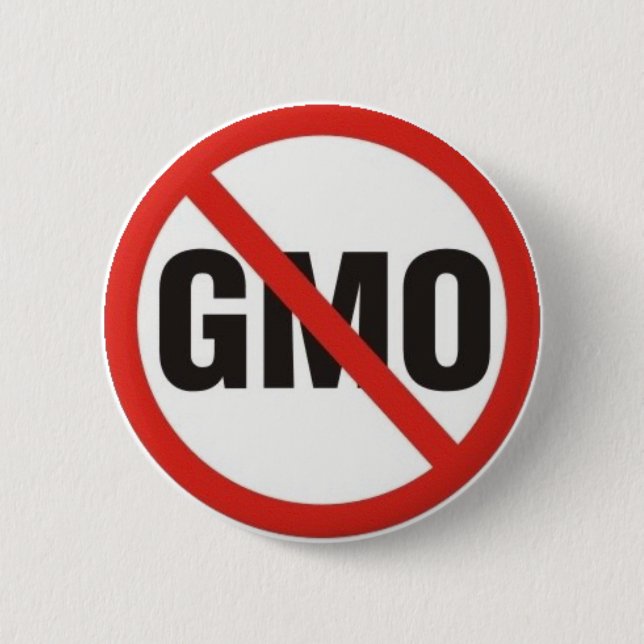 GMO Free 2 Inch Round Button (Front)