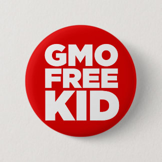 GMO FREE KID (RED) 2 INCH ROUND BUTTON