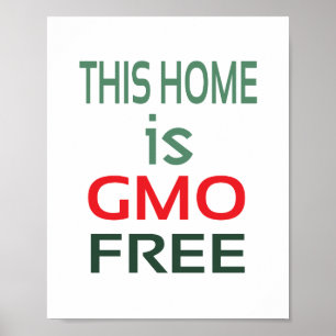 GMO Free (standard picture frame size) Poster