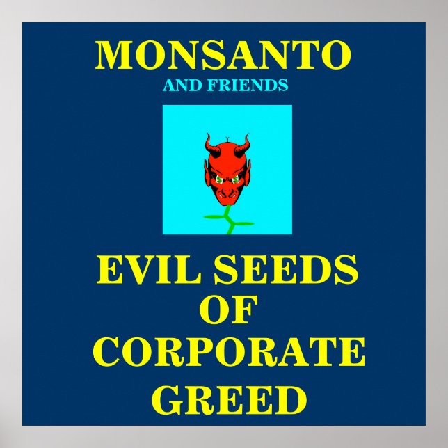 GMO POSTER/ PROTEST SIGN (Front)