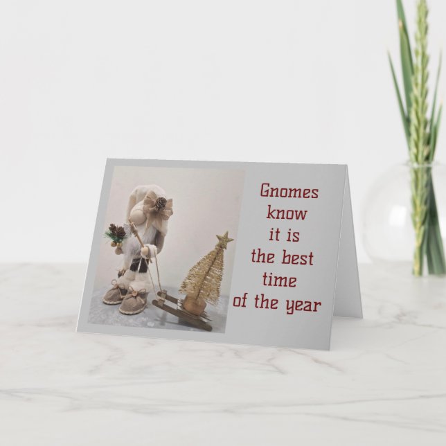 "GMOMES KNOW" IT IS TIME FOR FAMILY/FRIENDS  HOLIDAY CARD (Front)