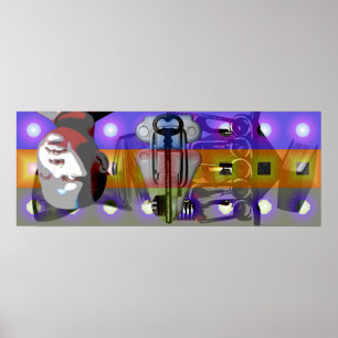 GMT 24 H Project Doll Key gradient colours Frame P Poster