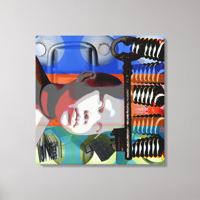 GMT 24 Heures Project Doll gradient colours Frame  Canvas Print (Front)