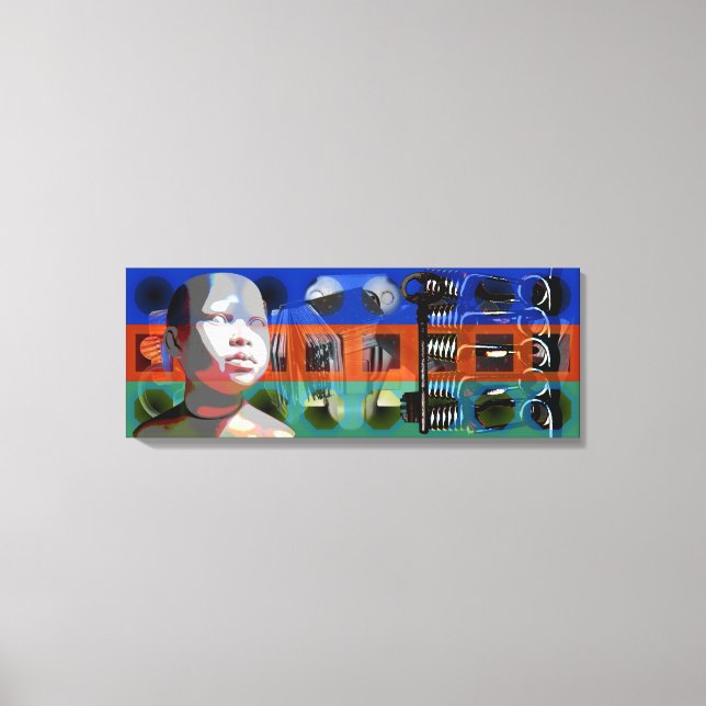 GMT 24 Heures Project Doll gradient colours Frame  Canvas Print (Front)