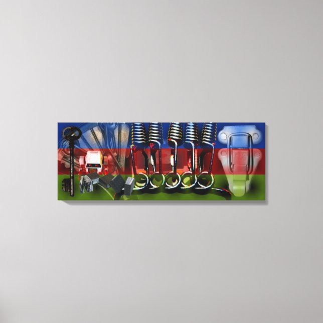 GMT 24 Heures Project gradient colours Frame Canva Canvas Print (Front)