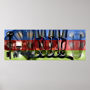 GMT 24 Heures Project gradient colours Frame Poste Poster