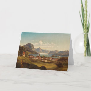 Gmunden mit Schloss Ort Johann Wilhelm Jankowsky Card