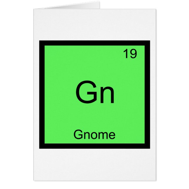 Gn - Gnome Chemistry Periodic Table Symbol (Front)