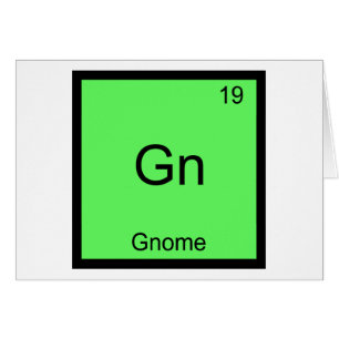 Gn - Symbole du tableau périodique de la chimie gn