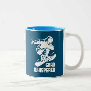 Gnar Whisperer Snowboarding Two-Tone Coffee Mug