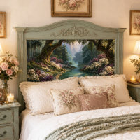 Gnarled Tree Arch Turquoise River Scene Decoupage