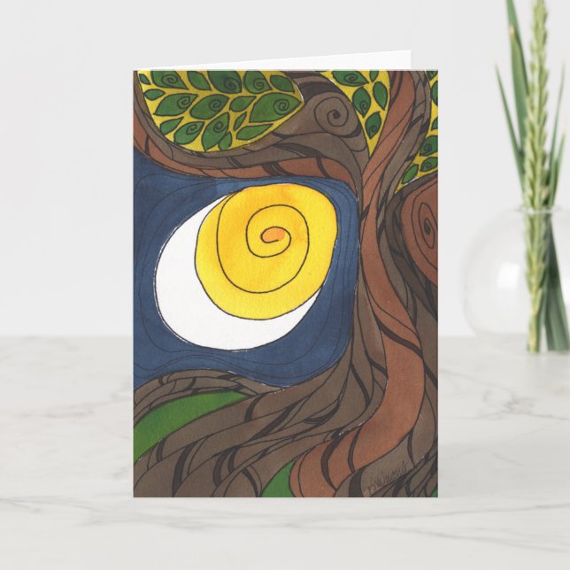 Gnarly Tree and Sun/Moon, Notecard (Front)