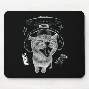 Gnarp Cat Silly Alien Cat Meme Brainrot Funny Meme Mouse Pad