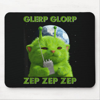 Gnarp Cat Silly Alien Cat Meme Brainrot Meme Funny Mouse Pad