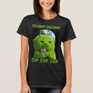 Gnarp Cat Silly Alien Cat Meme Brainrot Meme Funny T-Shirt