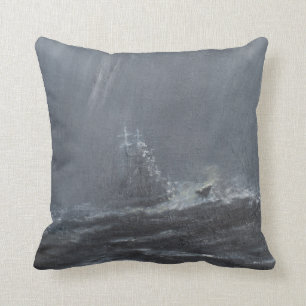 Gneisenau Storm in the North Sea 1940. 2006 Throw Pillow