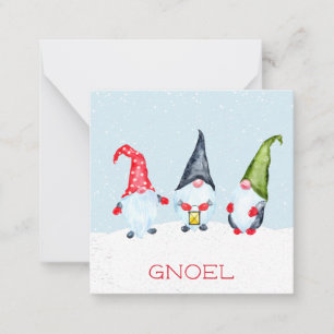 Gnoel Christmas Gnomes Note Card