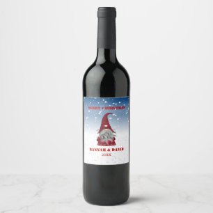 Gnom In Red Suit Wine Label