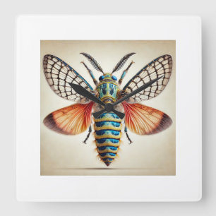 Gnoma Insect Top View 020924IREF246 - Watercolor Square Wall Clock